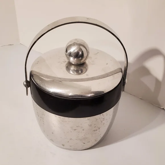 Vintage MCM 1950s Kromex Art Deco ATOMIC Ice Bucket - Picture 5 of 10